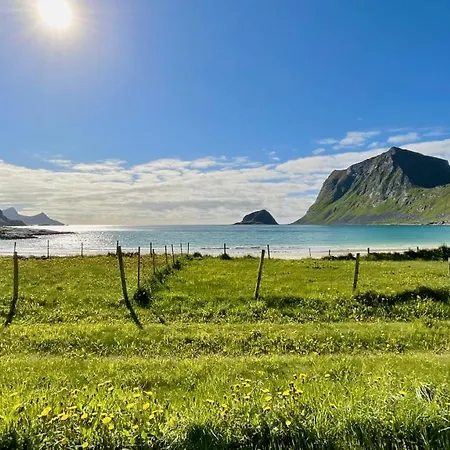 Alpesi faház Haukland View Leknes
